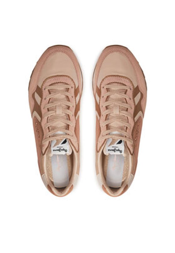 Pepe Jeans Sneakersy PLS40009 Beżowy. Kolor: beżowy. Materiał: skóra