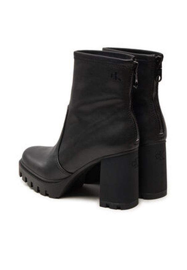 Calvin Klein Botki YW0YW01546 Czarny. Kolor: czarny. Materiał: skóra