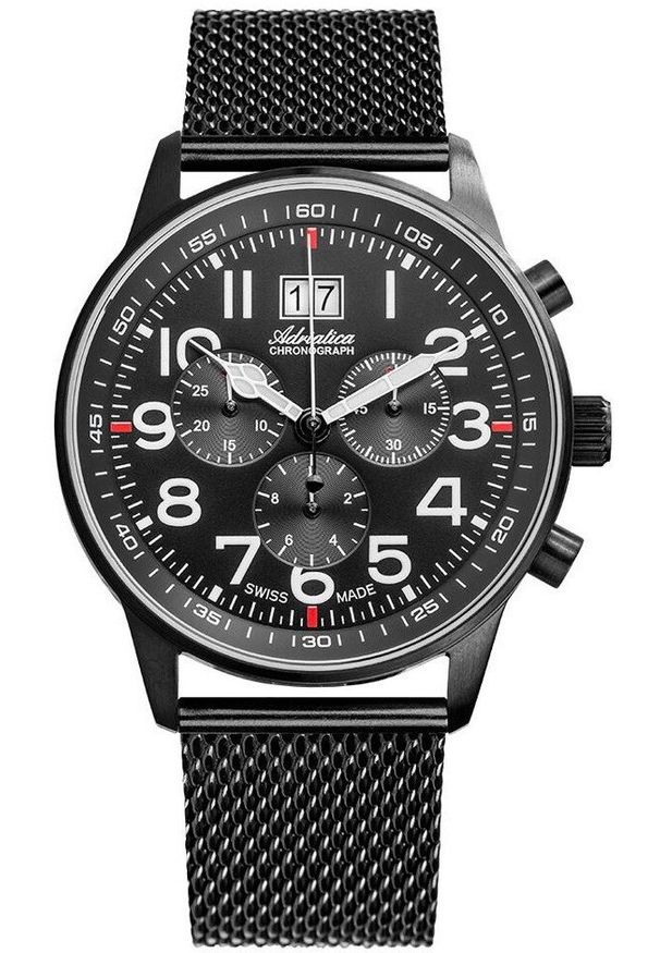 Zegarek Adriatica Zegarek męski Adriatica A1076.B124CH czarny. Kolor: czarny