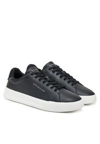 TOMMY HILFIGER - Tommy Hilfiger Sneakersy Th Court Lth Detail Ess FM0FM05367 Czarny. Kolor: czarny. Materiał: skóra #2