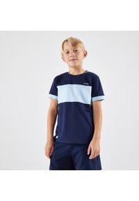 ARTENGO - Koszulka do tenisa dla chłopców Artengo Dry. Kolor: niebieski. Materiał: elastan, poliester, tkanina, materiał. Sport: tenis