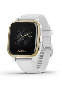 GARMIN - Zegarek sportowy Garmin Venu Sq złoto-biały. Rodzaj zegarka: smartwatch. Kolor: złoty, biały, wielokolorowy. Styl: sportowy #1