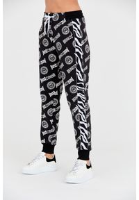 Just Cavalli - JUST CAVALLI Czarne damskie spodnie dresowe Logo Tigre, Rozmiar S. Kolor: czarny. Materiał: dresówka #4