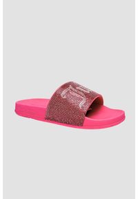 Juicy Couture - JUICY COUTURE Różowe klapki Donna Diamante Slider, Rozmiar 37. Kolor: różowy