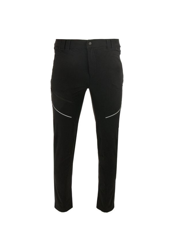 MEN'S REPUBLIC - Czarne Spodnie Męskie Athl DPT Angoon - Sportowe i Funkcjonalne. Kolor: czarny. Materiał: nylon, elastan. Sezon: lato. Sport: turystyka piesza