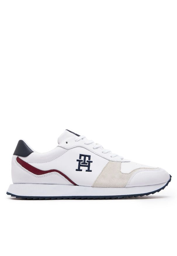 TOMMY HILFIGER - Tommy Hilfiger Sneakersy Runner Evo Lth Mix FM0FM04959 Biały. Kolor: biały