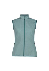Kurtka bez rękawów na zamek dla kobiet CMP. Kolor: zielony. Długość rękawa: bez rękawów #1
