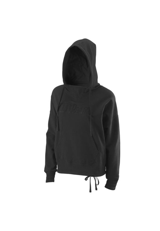 Bluza tenisowa damska Wilson Script Eco Cotton Hoody. Kolor: czarny. Sport: tenis