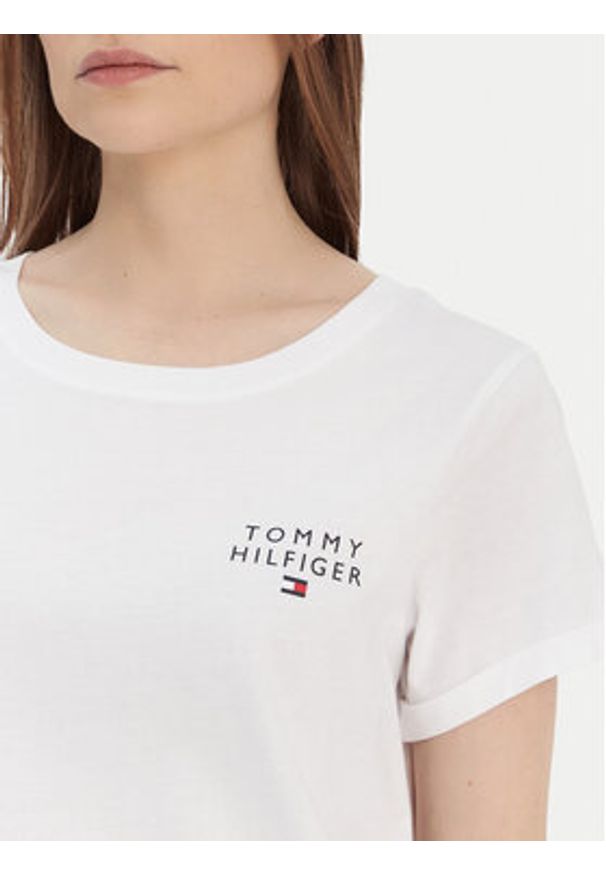 TOMMY HILFIGER - Tommy Hilfiger T-Shirt UW0UW04525 Biały Relaxed Fit. Kolor: biały. Materiał: bawełna