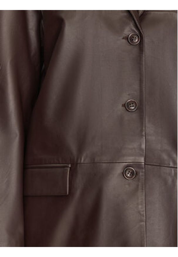 2NDDAY Kurtka skórzana 2251515672 3091 Brązowy Regular Fit. Kolor: brązowy. Materiał: skóra