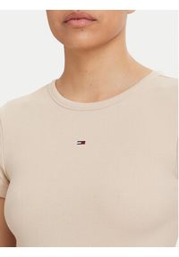 Tommy Jeans Sukienka letnia Flag DW0DW22613 Beżowy jasny Slim Fit. Kolor: beżowy. Materiał: bawełna. Sezon: lato #2