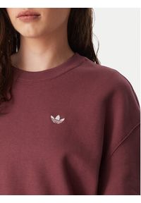 Adidas - adidas Bluza Essentials Crew Long Fleece Sweatshirt KT2279 Brązowy Regular Fit. Kolor: brązowy. Materiał: bawełna #4