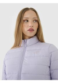 4f - 4F Kurtka puchowa z wypełnieniem syntetycznym damska - fioletowa XXL. Okazja: na co dzień. Typ kołnierza: kołnierzyk stójkowy. Kolor: fioletowy. Materiał: puch, syntetyk. Długość: długie. Styl: sportowy, klasyczny, casual #2
