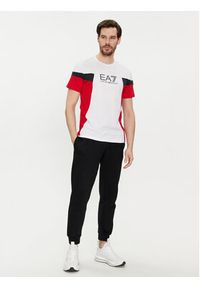 EA7 Emporio Armani T-Shirt 3DPT10 PJ02Z 1100 Biały Regular Fit. Kolor: biały. Materiał: bawełna