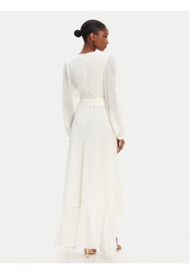 Marciano Guess Sukienka wieczorowa 5GGK53 7317A Écru Regular Fit. Materiał: bawełna. Styl: wizytowy