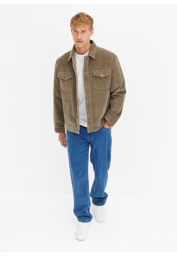 bonprix - Dżinsy regular fit, straight. Kolor: niebieski. Styl: klasyczny, sportowy