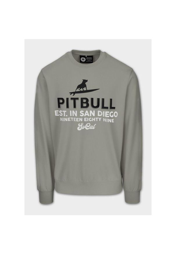 PITBULL - Bluza męska Pitbull SURFING DOG. Kolor: zielony