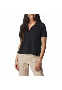 columbia - Koszulka damska Columbia Sun Trek Polo T-Shirt. Typ kołnierza: polo. Kolor: czarny #1