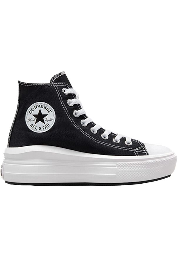 Trampki Converse Chuck Taylor All Star Move Hi, Kobiety. Kolor: czarny. Materiał: tkanina, materiał. Model: Converse All Star