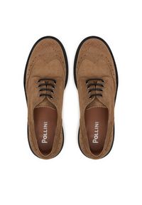 Pollini Oxfordy SA10273G1NTF0135 Brązowy. Kolor: brązowy. Materiał: skóra, zamsz #6