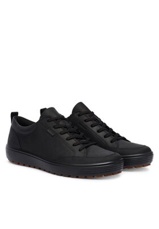 ecco - ECCO Sneakersy Soft 7 Tred 45077402001 Czarny. Kolor: czarny. Materiał: skóra, nubuk