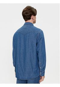 Wrangler Koszula jeansowa Western 112350488 Niebieski Regular Fit. Kolor: niebieski. Materiał: bawełna