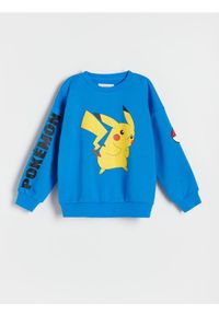 Reserved - Bluza Pokémon - niebieski. Kolor: niebieski. Materiał: dzianina, bawełna