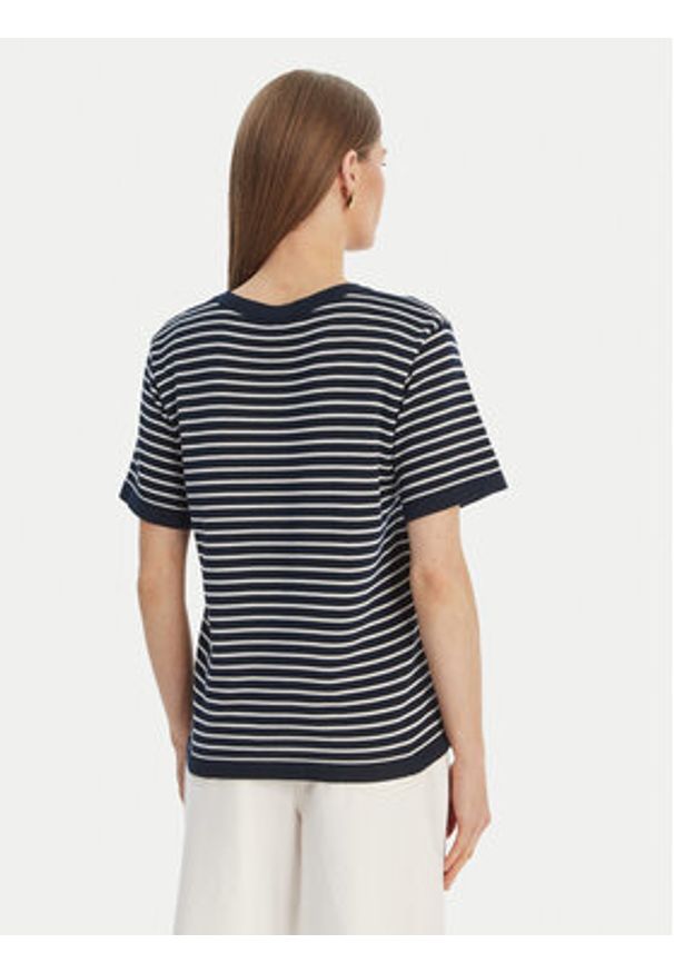 Luisa Spagnoli T-Shirt Cattolica 100402 Granatowy Regular Fit. Kolor: niebieski. Materiał: bawełna
