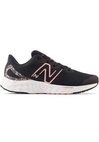 Buty dziecięce New Balance GPARIRB4 – czarne. Kolor: czarny. Materiał: materiał, syntetyk, guma. Szerokość cholewki: normalna. Sport: fitness