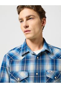 Wrangler - MĘSKA KOSZULA KRATA WRANGLER WESTERN SHIRT BUFFALO INDIGO 112357251