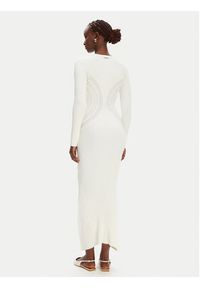 Pinko - PINKO Sukienka dzianinowa Vettore Abito 104631 A2E6 Z09 Écru Slim Fit. Materiał: syntetyk #3