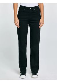 Big-Star - Spodnie jeans damskie czarne Myrra 915. Stan: podwyższony. Kolor: czarny. Styl: rockowy #1