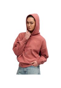 Bluza z kapturem damska Puma Her Oversized Winterized Hoodie. Typ kołnierza: kaptur. Kolor: różowy. Materiał: poliester, materiał #1