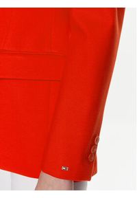 TOMMY HILFIGER - Tommy Hilfiger Marynarka Slim Knit Sb Blazer WW0WW40341 Czerwony Slim Fit. Kolor: czerwony. Materiał: wiskoza