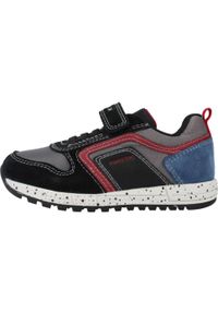 Geox - Buty GEOX B ALBEN BOY Czarny. Kolor: czarny. Materiał: tkanina, skóra. Sport: turystyka piesza