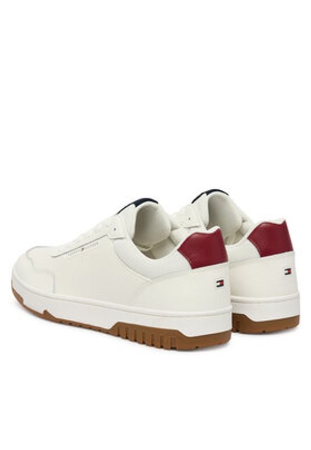 TOMMY HILFIGER - Tommy Hilfiger Sneakersy Th Basket Core Lite Lth FM0FM05713 Biały. Kolor: biały. Materiał: skóra