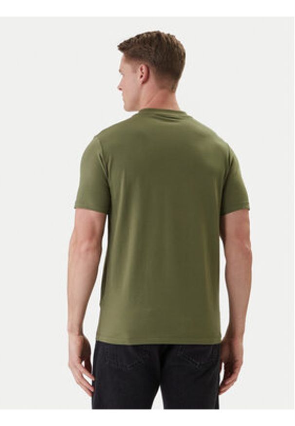 Karl Lagerfeld - KARL LAGERFELD T-Shirt 755035 562221 Zielony Regular Fit. Typ kołnierza: dekolt w karo. Kolor: zielony. Materiał: bawełna