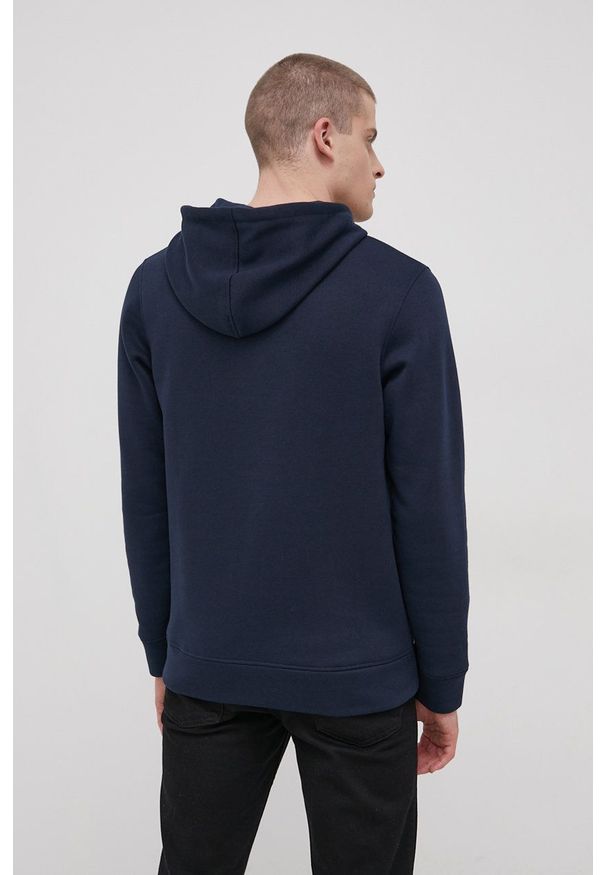 Premium by Jack&Jones Bluza męska kolor granatowy z kapturem z nadrukiem. Okazja: na co dzień. Typ kołnierza: kaptur. Kolor: niebieski. Wzór: nadruk. Styl: casual
