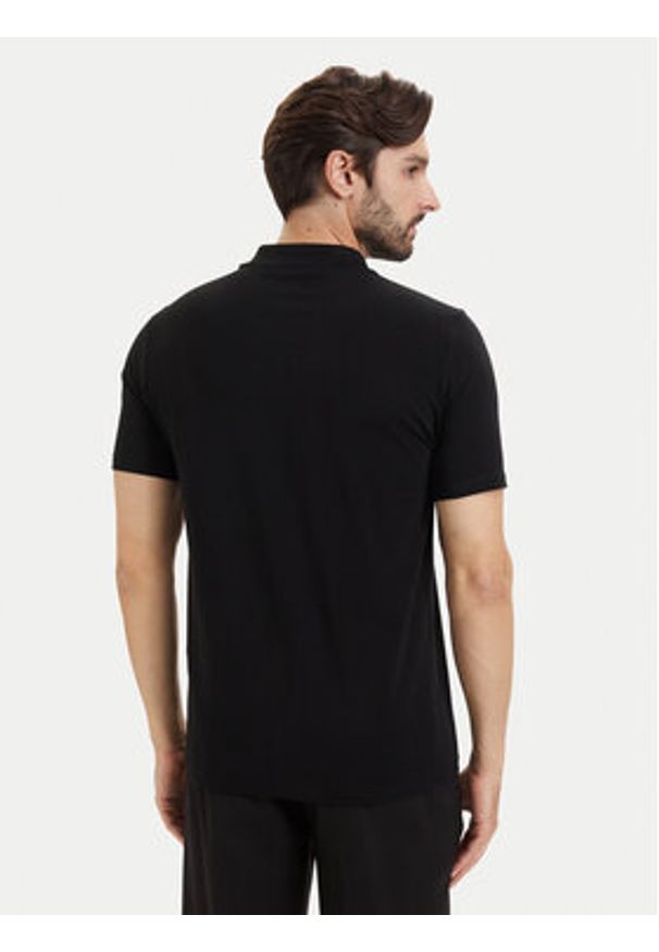 Karl Lagerfeld - KARL LAGERFELD Polo 745024 563221 Czarny Regular Fit. Typ kołnierza: polo. Kolor: czarny. Materiał: bawełna