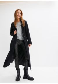 bonprix - Cienki sweter z mieszanki wiskozy. Kolor: szary. Materiał: wiskoza. Wzór: haft #3