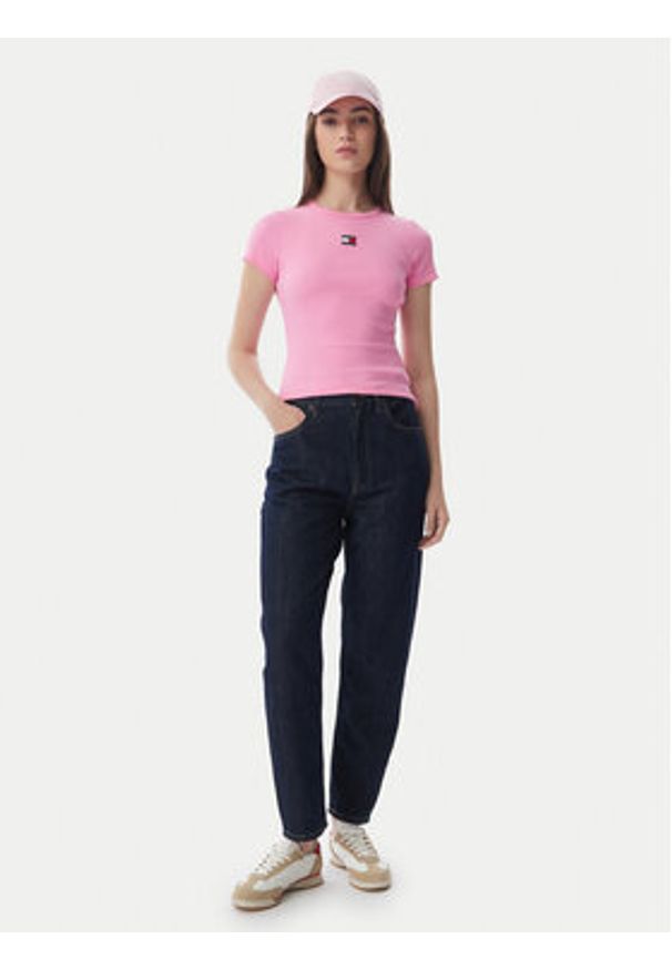 Tommy Jeans Jeansy DW0DW23459 Granatowy Mom Fit. Kolor: niebieski