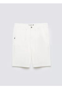 Big-Star - Szorty męskie chinosy białe Rosson 100. Okazja: na co dzień. Kolor: biały. Materiał: bawełna, elastan, tkanina. Sezon: lato. Styl: casual, klasyczny, elegancki #2