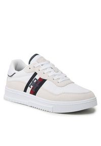 TOMMY HILFIGER - Tommy Hilfiger Sneakersy Supercup Mix FM0FM04585 Biały. Kolor: biały. Materiał: materiał #5