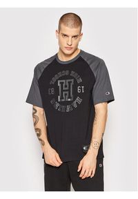 Champion T-Shirt Unisex STRANGER THINGS Hawkins Raglan 217755 Czarny Custom Fit. Kolor: czarny. Materiał: bawełna. Długość rękawa: raglanowy rękaw #4
