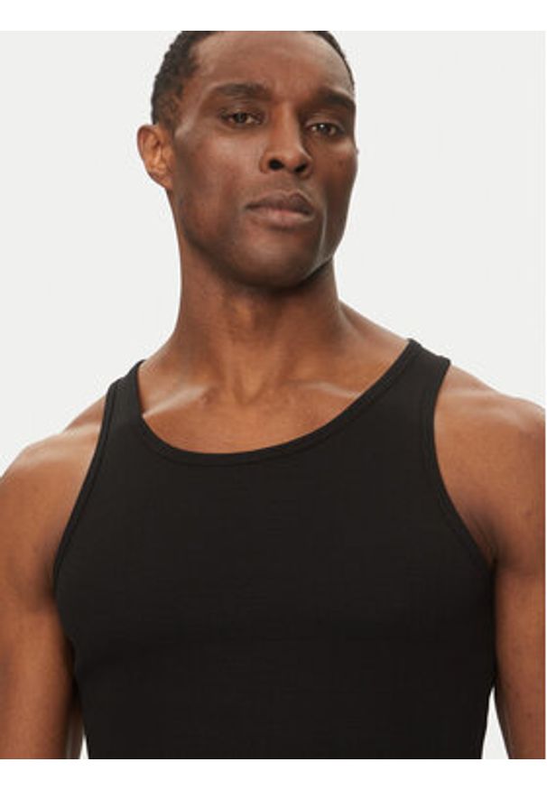 Jack & Jones - Jack&Jones Tank top Islington 12273156 Czarny Slim Fit. Kolor: czarny. Materiał: bawełna