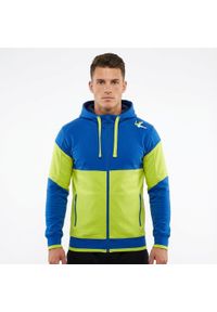 ELPLAYER - Bluza z kapturem slim z bawełny Playmaker. Typ kołnierza: kaptur. Kolor: niebieski, wielokolorowy, żółty. Materiał: bawełna. Sport: fitness #1