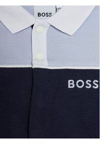 BOSS - Boss Pajac J94352 Granatowy Regular Fit. Kolor: niebieski. Materiał: bawełna