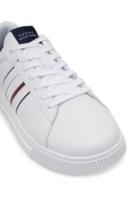 TOMMY HILFIGER - Tommy Hilfiger Sneakersy Modern Cupsole Stripes Lth FM0FM05406 Biały. Kolor: biały. Materiał: skóra #4