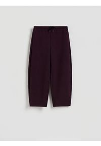Reserved - Spodnie z dodatkiem wiskozy - ciemnofioletowy. Kolor: fioletowy. Materiał: wiskoza #1