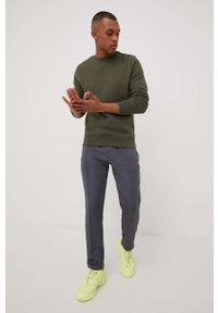 Superdry bluza męska kolor zielony melanżowa. Kolor: zielony. Materiał: bawełna, dzianina. Wzór: melanż #2
